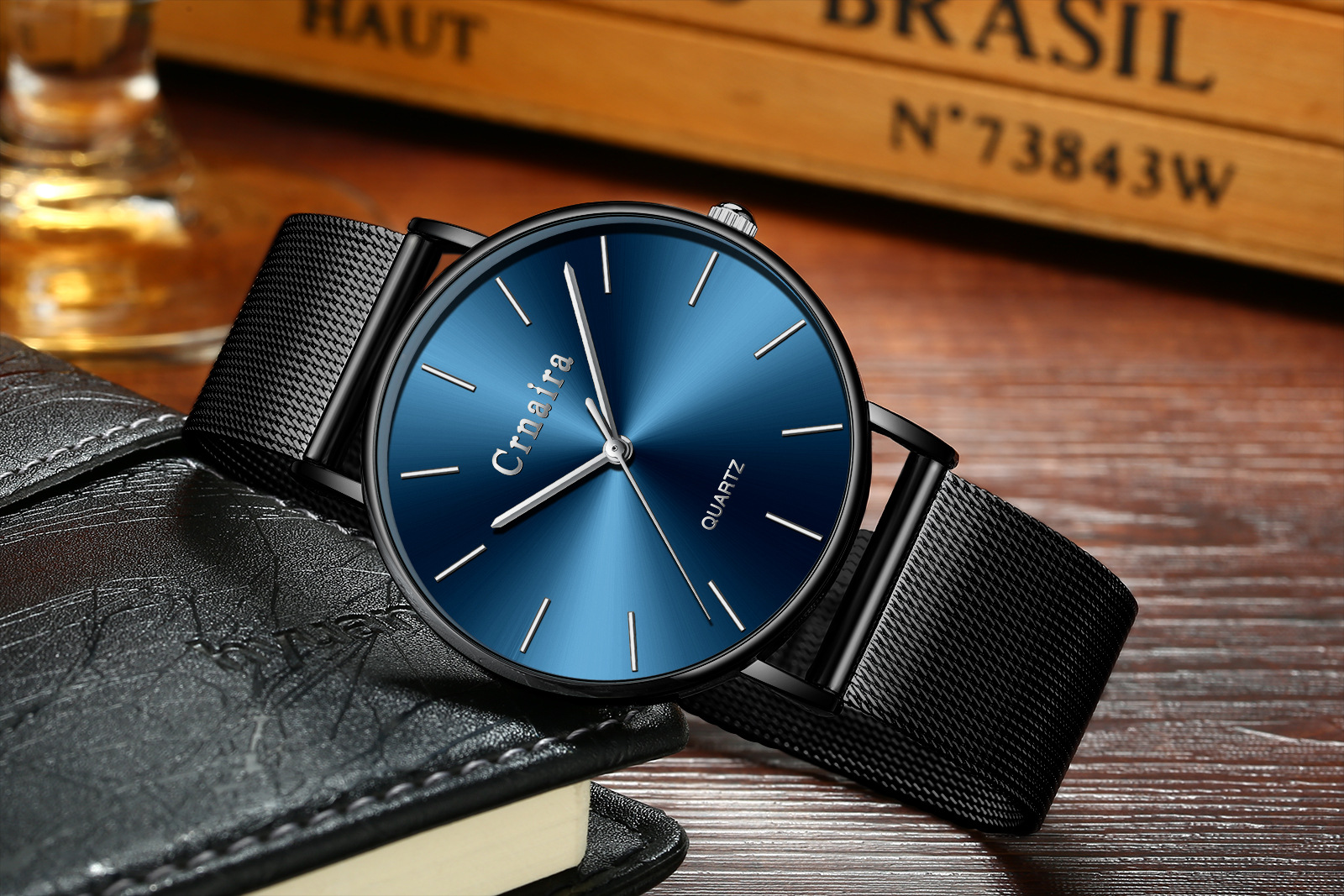 卡奈亚(crnaira)手表钟表石英表新款手表男石英表时尚源头生日送男友