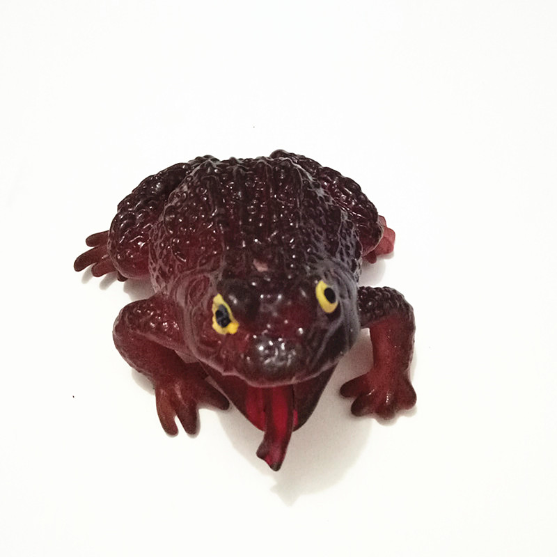 软胶仿真青蛙癞蛤蟆模型蜘蛛蟾蜍儿童早教玩具整蛊吓人愚人道具黄色