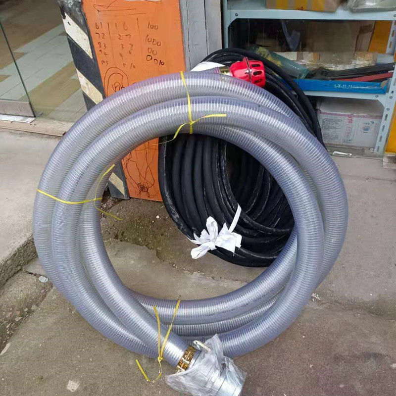 dn65放水管25寸1米洒水车进水管钢丝管透明dn65抽水管吸水加厚软管