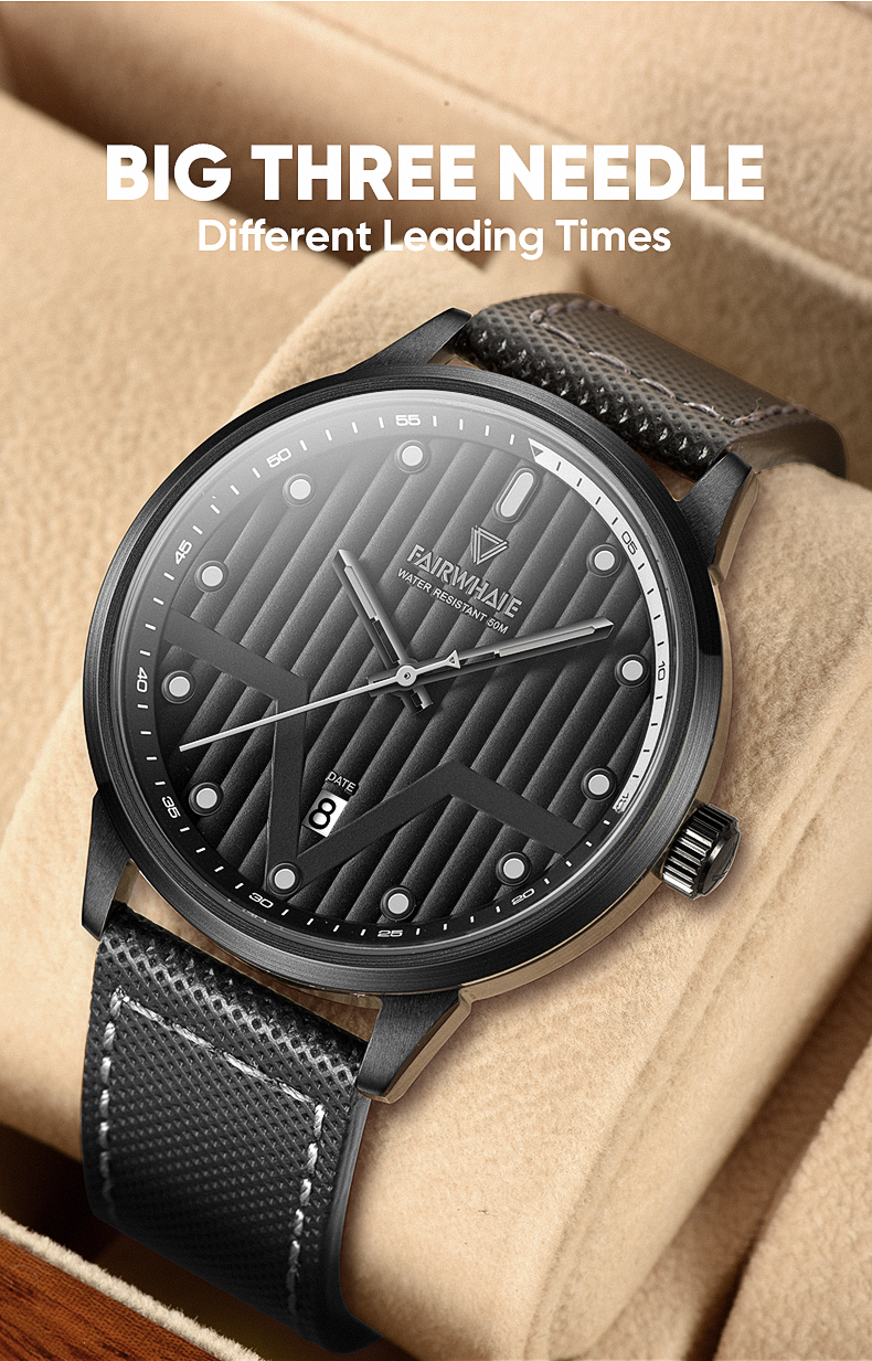 马克华菲(fairwhale)夜光防水石英表时尚潮流腕表