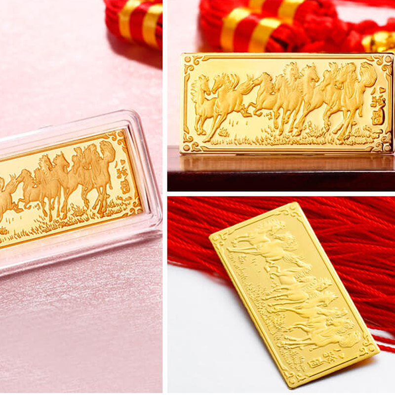 夏日清凉特惠皇工世家黄金金条1000g投资金块金条足金9999投资收藏送