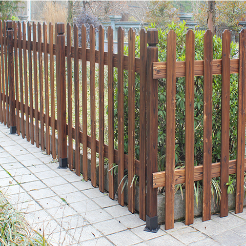 碳化防腐木栅栏户外实木篱笆庭院阳台花园围栏幼儿园装饰护栏1米长