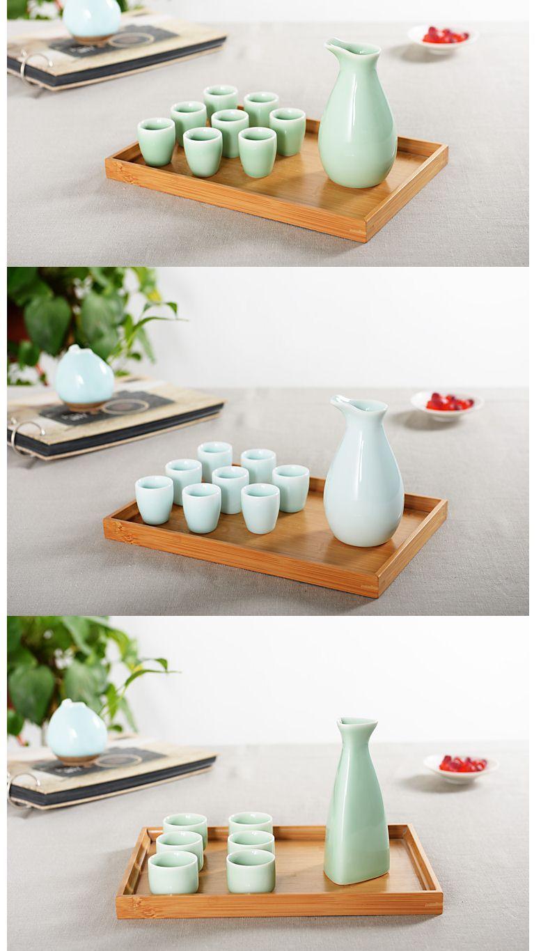 日式古风陶瓷酒具分酒器白酒烈黄酒盅小酒杯创意酒壶家用套装礼品双头