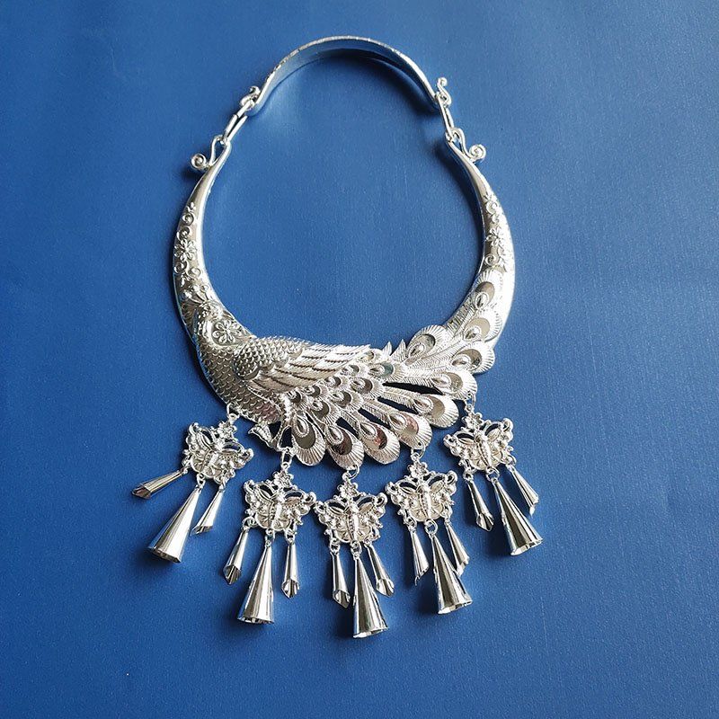 复古三层项圈贵州少数民族侗族苗族舞蹈演出脖饰演出服配饰女项圈夸张