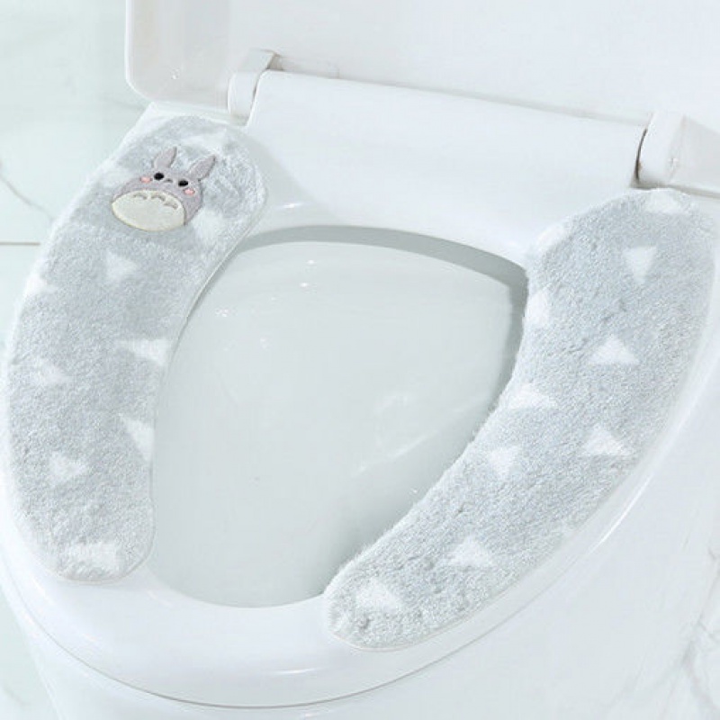 儿童马桶垫坐垫圈毛绒 马桶贴坐垫套粘贴式装饰家用防霉卡通冬季 【四