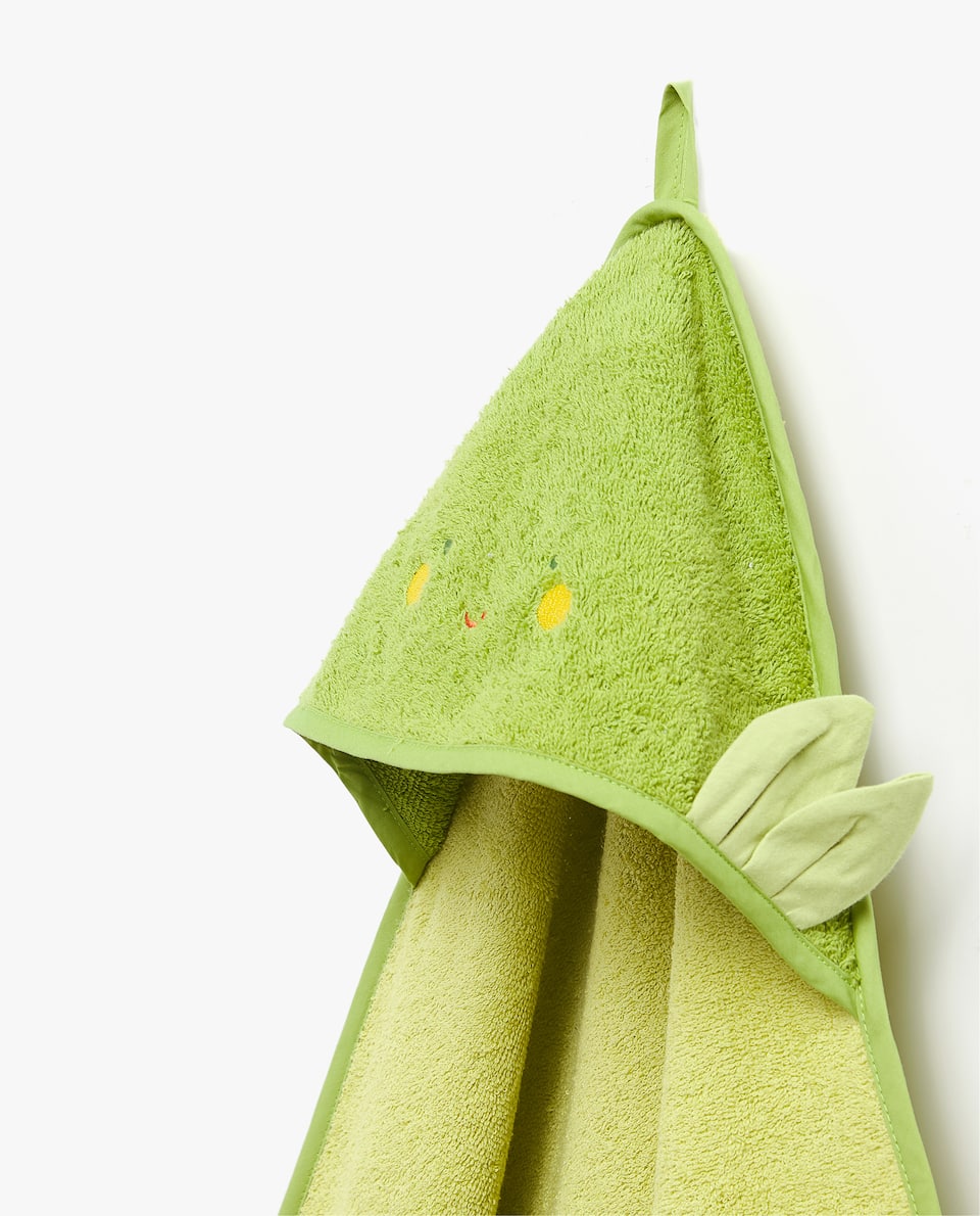 超级新品 【好物】苹果设计带帽毛巾 绿色80 80