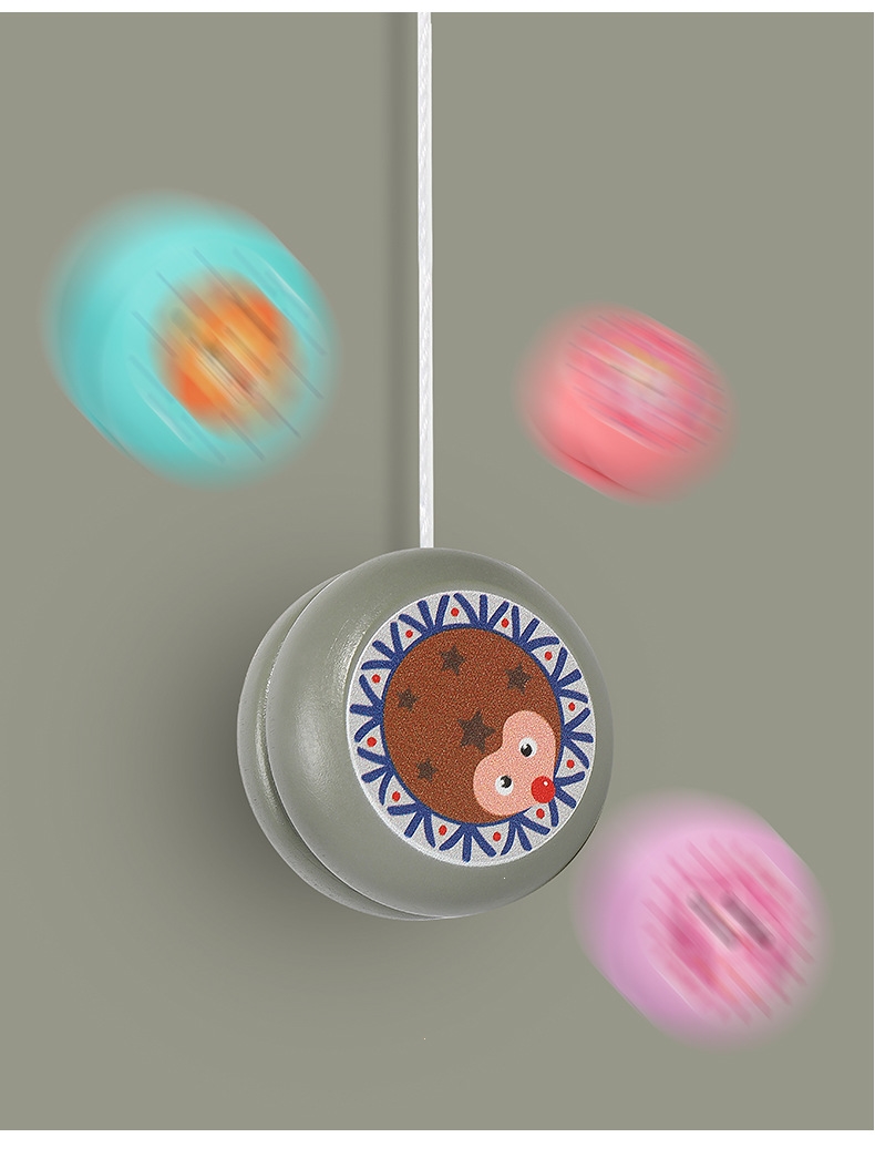 古达悠悠/溜溜球幼儿园经典怀旧玩具(6sz) 可爱木质悠悠球儿童卡通