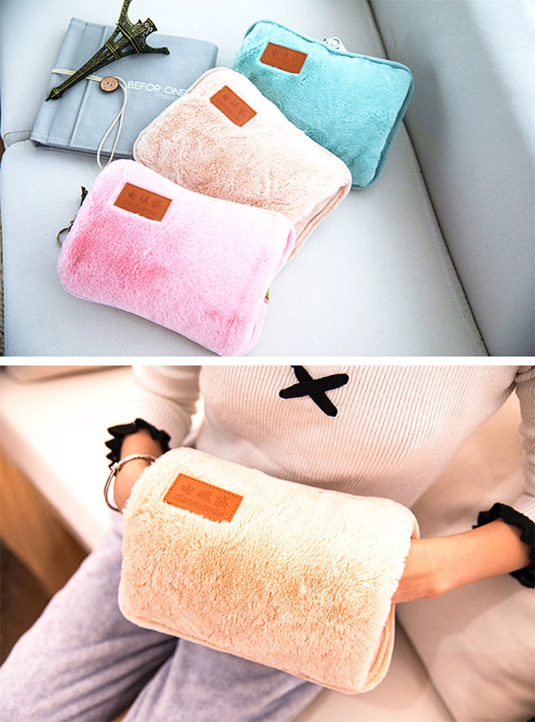 萌碎保暖用品 充电热水袋拆洗已注水毛绒暖水袋宝宝暖宫热宝卡通可爱