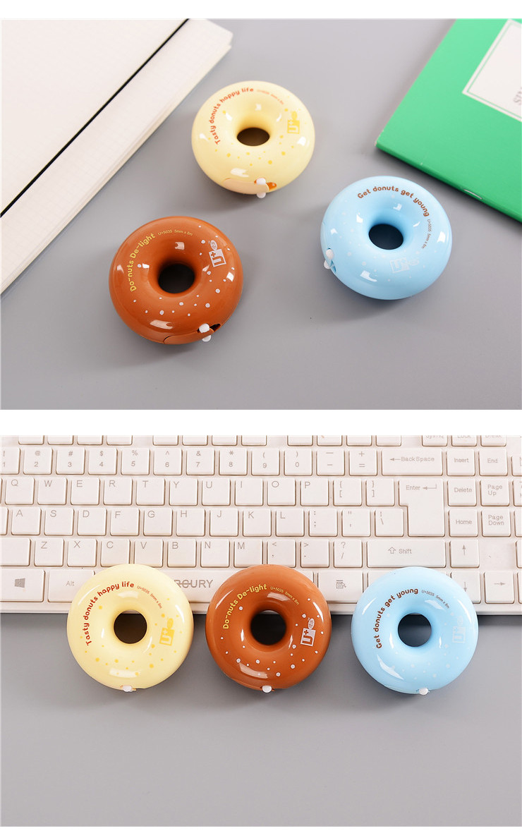 148个装甜甜圈修正带韩版可爱少女心涂改带学生创意办公文具石头修正