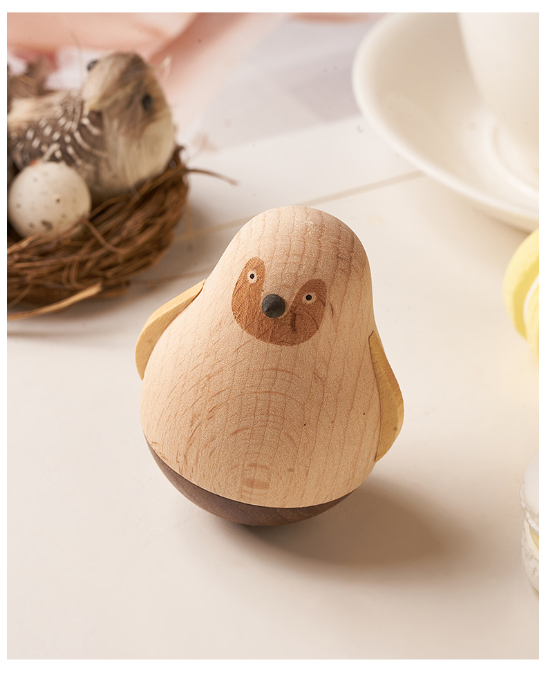 办公室桌面小动物可爱不倒翁小摆件解压工艺品创意装饰品儿童玩具