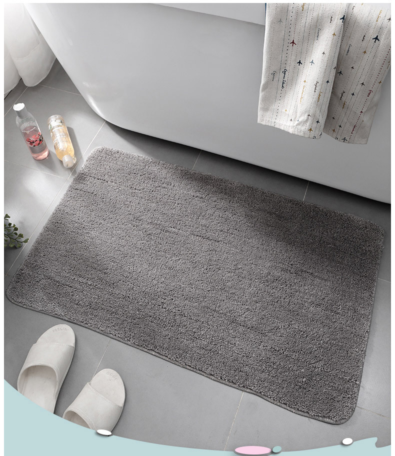 色平绒浴室防滑吸水入户地垫进垫脚垫可定制logo地毯