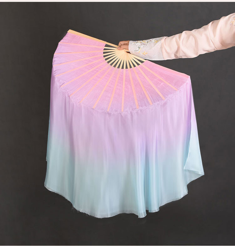 梦幻系列 真丝跳舞扇子胶州秧歌扇浅色舞蹈扇子 古典舞广场舞道具》无