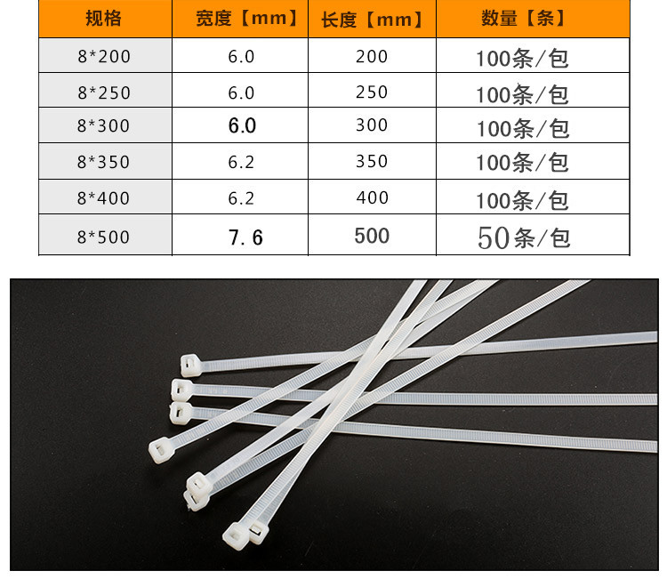 尼龙绳规格型号表图片