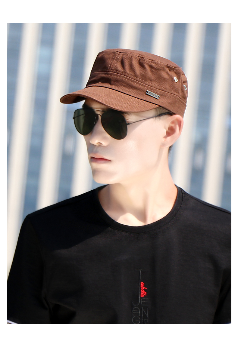 墨斗潮品(modouchaopin)帽子 平顶帽子男士四季款式韩版百搭短帽檐