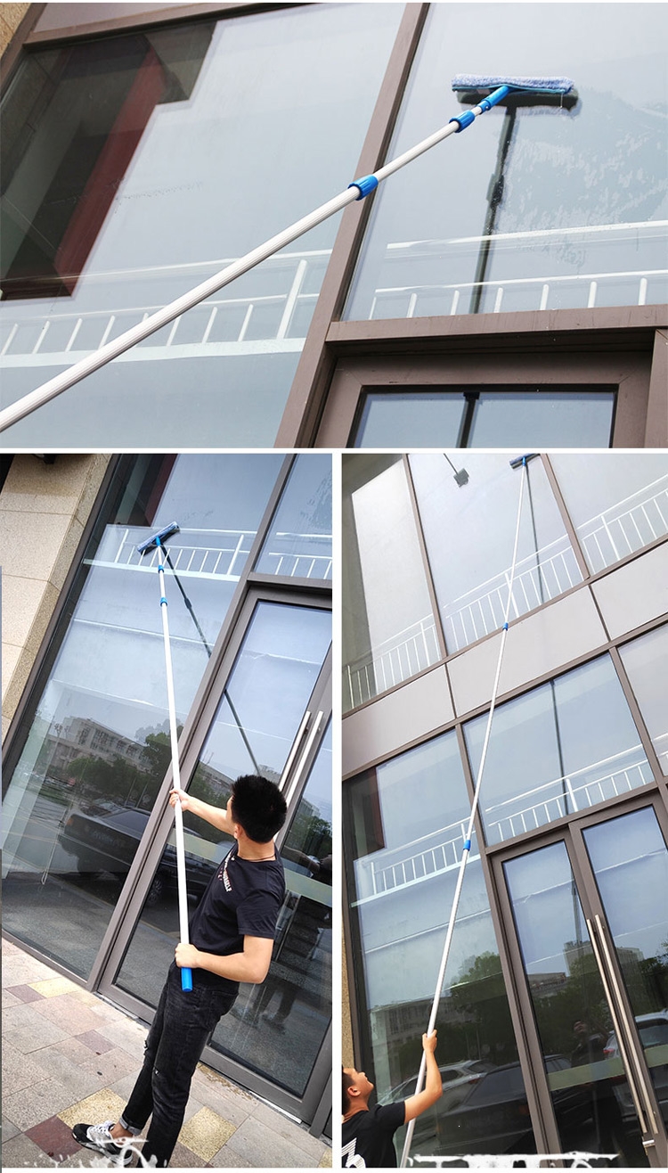 古达清洁工具 古达擦玻璃加长伸缩杆保洁刮水器清洗玻璃刮水器家用