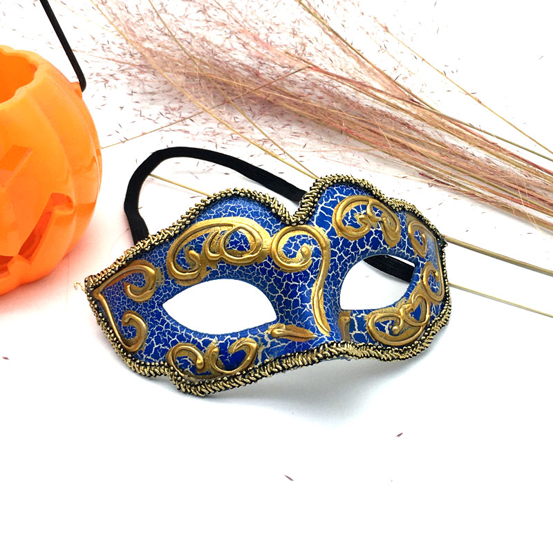 儿童面具蓝色幼儿园万圣节化妆舞会小公主可爱小面具宝宝面罩男生