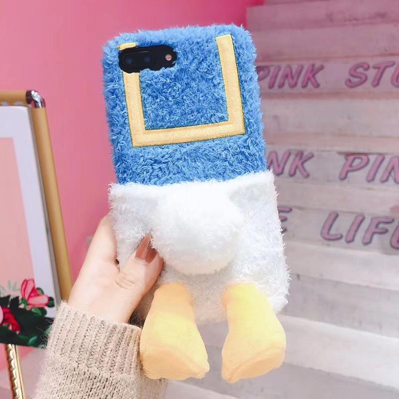 圆嘟嘟唐老鸭背影屁股毛绒mate30pro20pro手机壳华为p20p30pro荣耀20