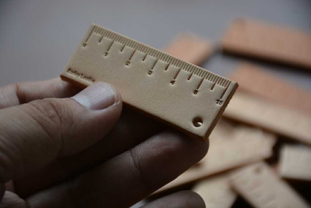 new lake自欺欺人尺手工迷你皮尺植鞣革钥匙扣钥匙牌钥匙链大麦手作