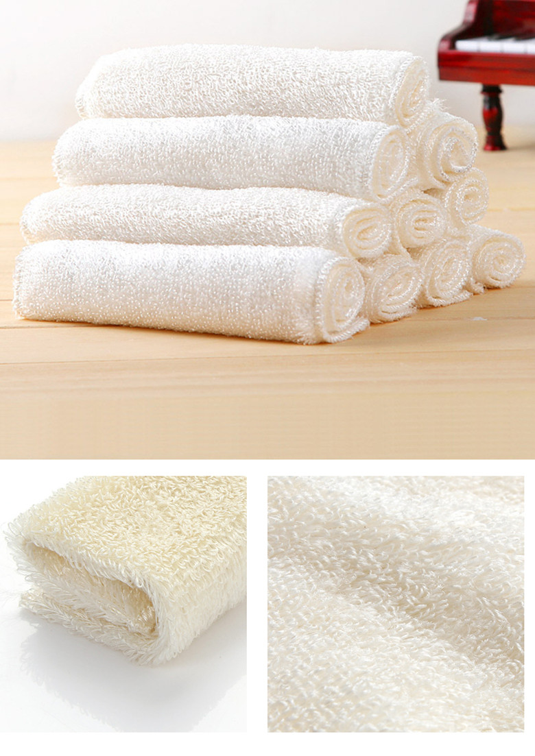 大可叔叔白色百洁布竹纤维洗碗布不沾油毛巾2318cm10条装