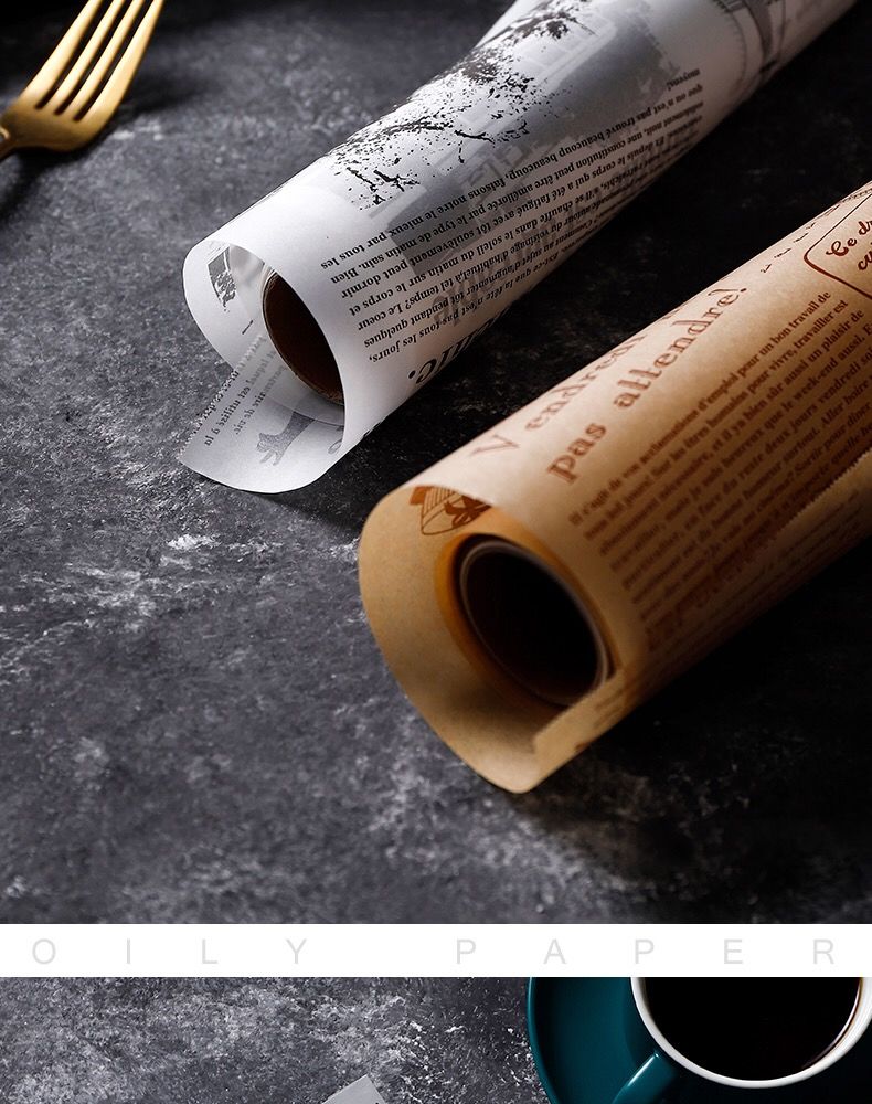 盒装硅油纸烘焙家用白色印刷油纸垫纸防粘硅油纸锡纸铝箔纸jing ping