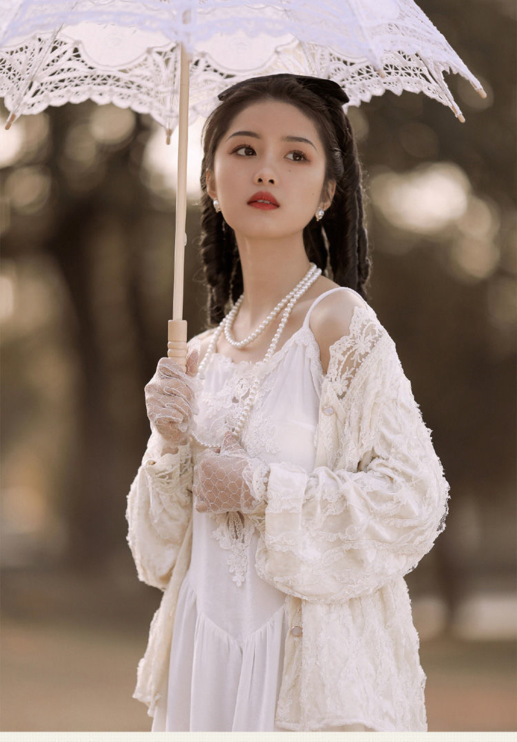 民国罗马卷白秀珠同款大上海滩刘海马尾大全 浅棕色 公主卷短款宽18长