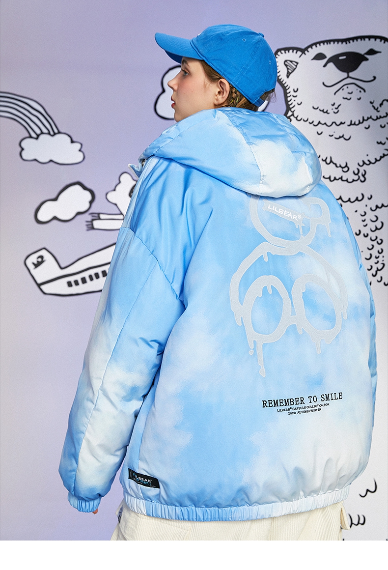 lilbear小熊羽绒服男冬季韩版潮流加厚外套宽松情侣极寒服lb尺码偏大