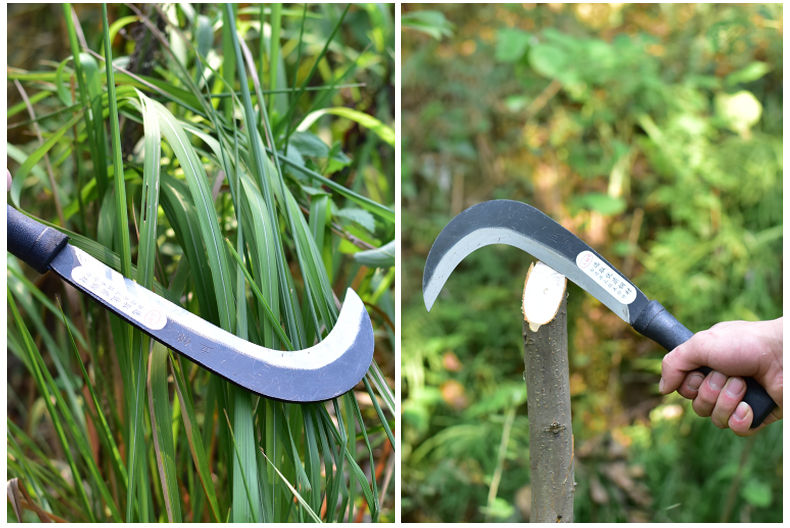 jingping户外小勾刀柴刀树弯刀柴竹刀劈柴刀全钢免磨农用刀割草镰刀