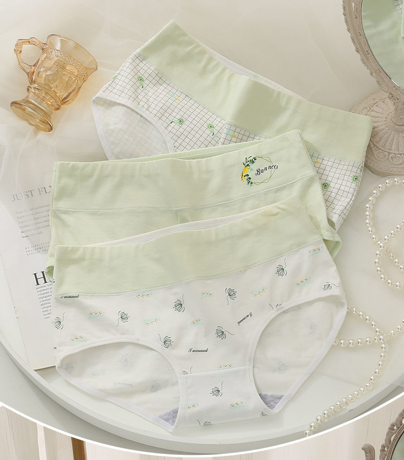 蕙茞少女内裤高初中学生高腰纯棉12岁胖女孩短裤青春期大码发育三角裤