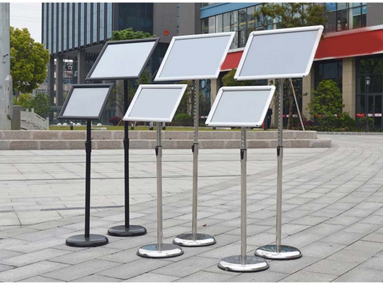 不锈钢a4立牌指示牌闪电客立式广告牌水牌展示架a3酒店导向牌落地展示