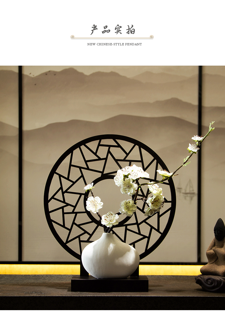 新中式风格家具电视柜摆件中国风禅意酒柜茶几玄关家居古风装饰品