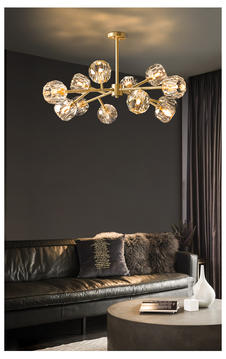 家用卧室灯吊灯灯具套餐组合三室两厅全屋客厅吊灯后现代轻奢水晶灯