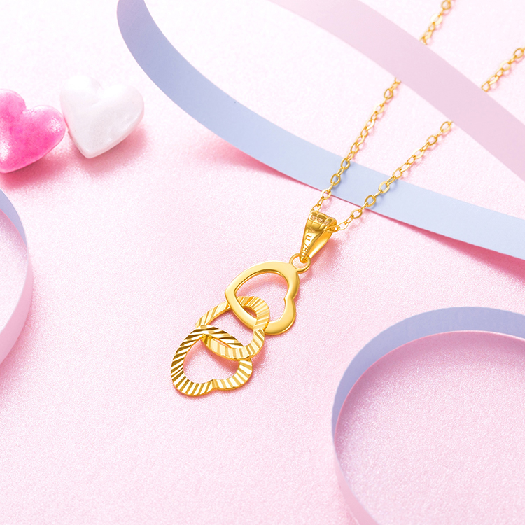 梦金园k金项链素链o字链18k金750彩金细链锁骨链子女士定价