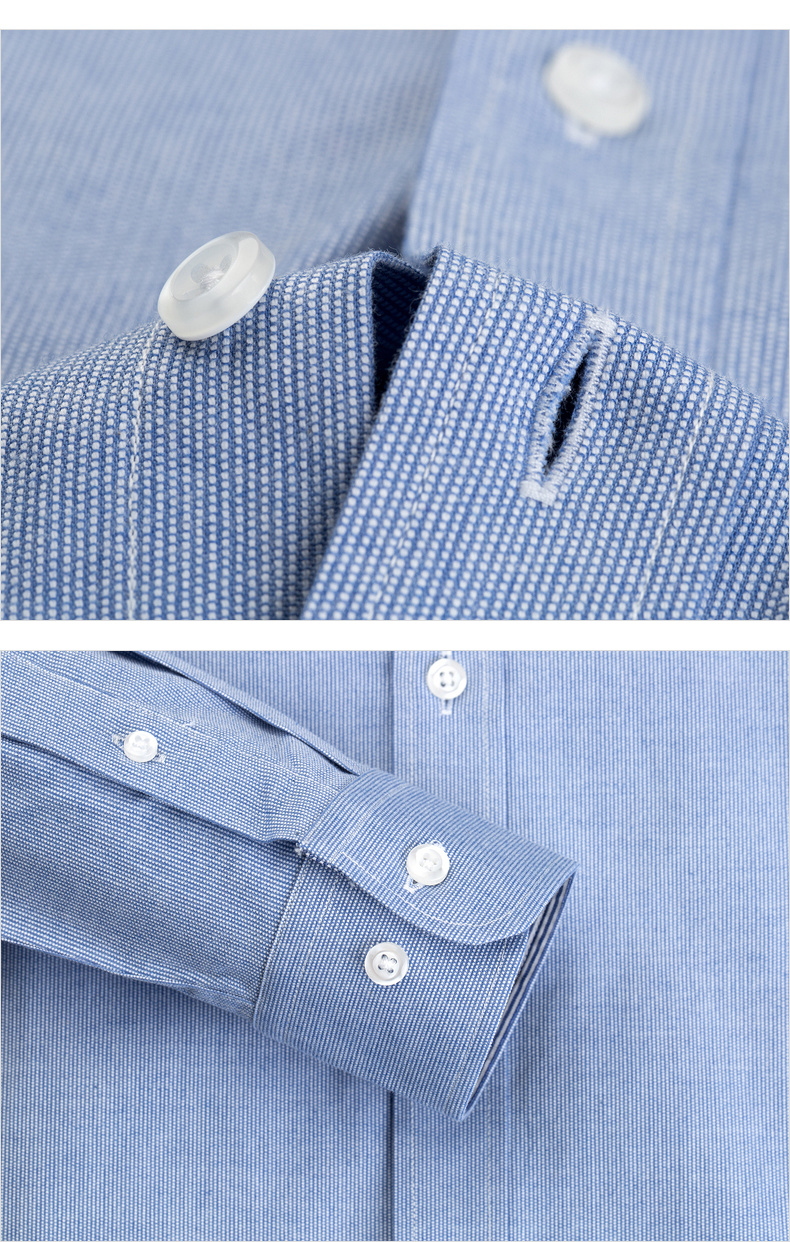 柒牌seven男装商务休闲长袖衬衫纯棉时尚纯色男士翻领衬衣