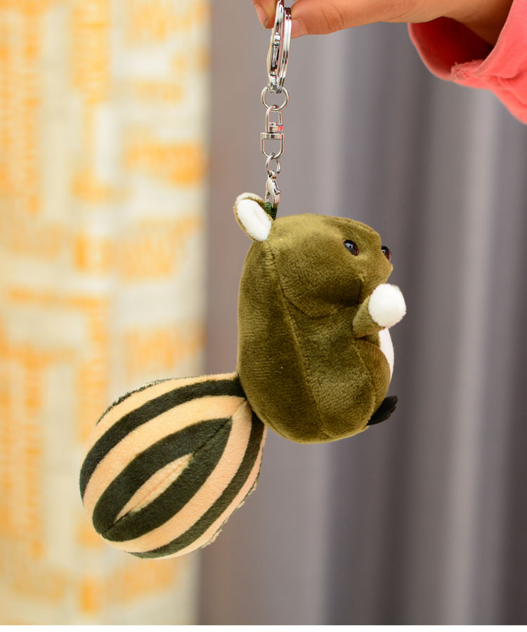 创意可爱礼物松鼠毛绒挂件小公仔书包挂饰汽车钥匙扣玩具玩偶女生