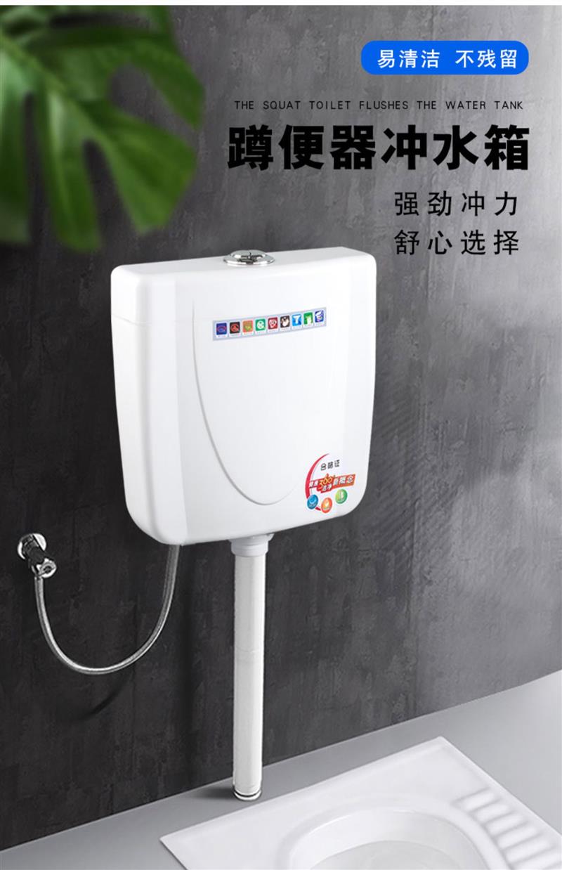 水箱家用卫生间马桶水箱配件抽水厕所蹲便座便器节能冲水箱挂墙
