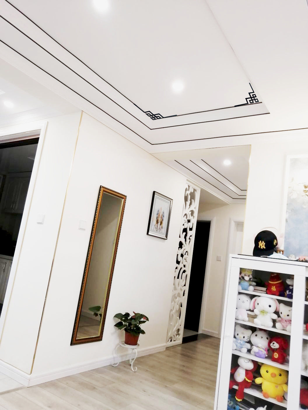 吊顶装饰角花墙贴自粘客厅天花板卧室餐厅吊顶四角立体平面边框贴