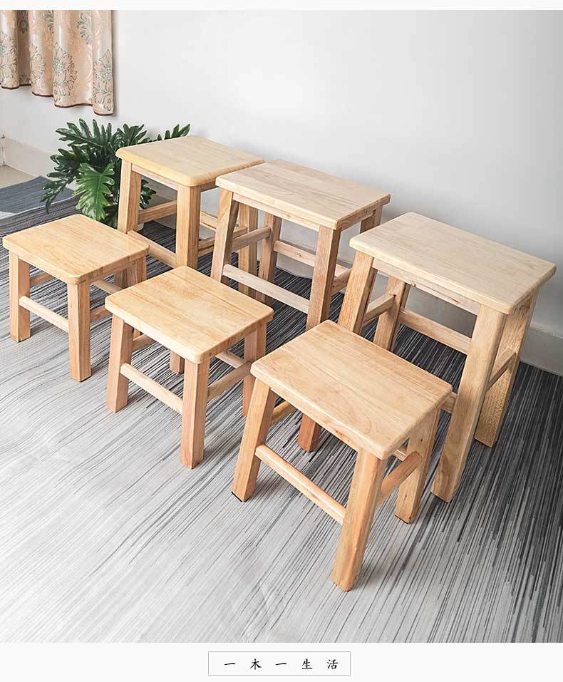厂家促销传统方凳实木四方凳子餐凳学校课室医院餐店凳木头矮凳子原木