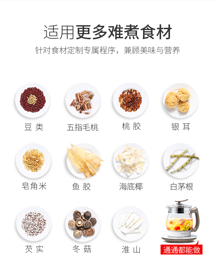 【精选】长虹(changhong)养生壶煮茶壶玻璃全自动电热水壶花茶煎药