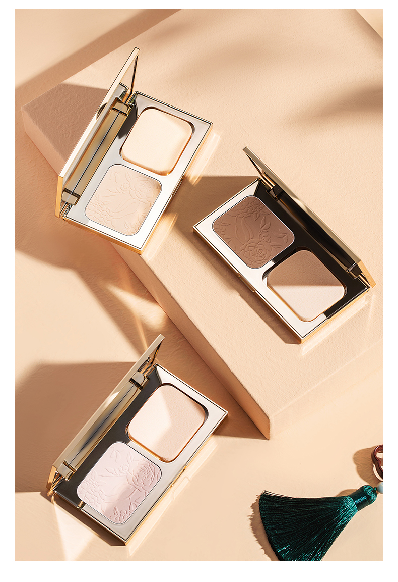 自营卡婷catkin 花想容粉饼c01莹白清润 7.2g