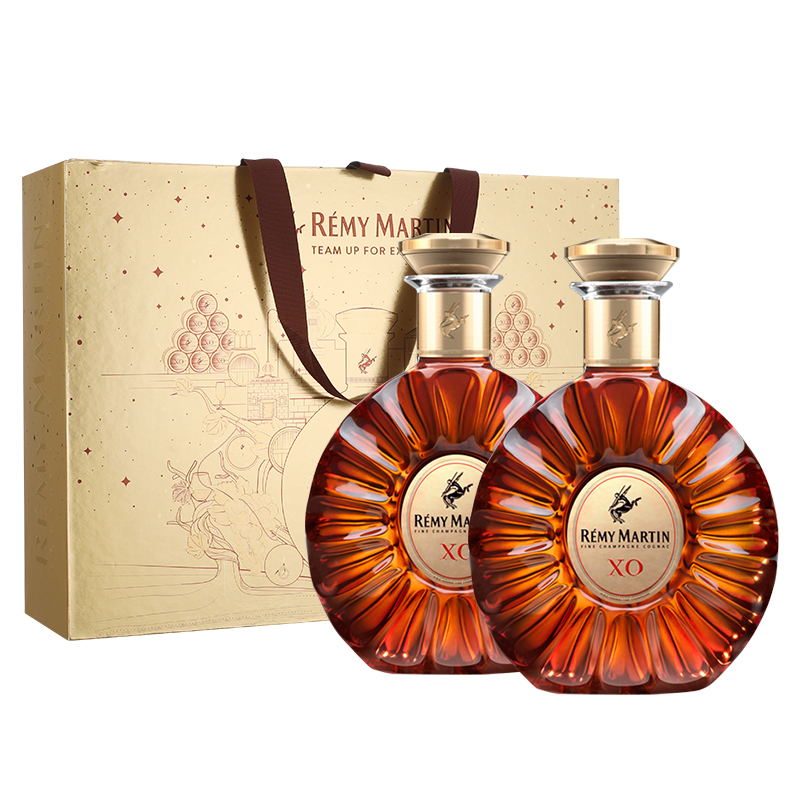 宝树行人头马xo双支装限量礼盒装 700ml*2 干邑白兰地 进口洋酒