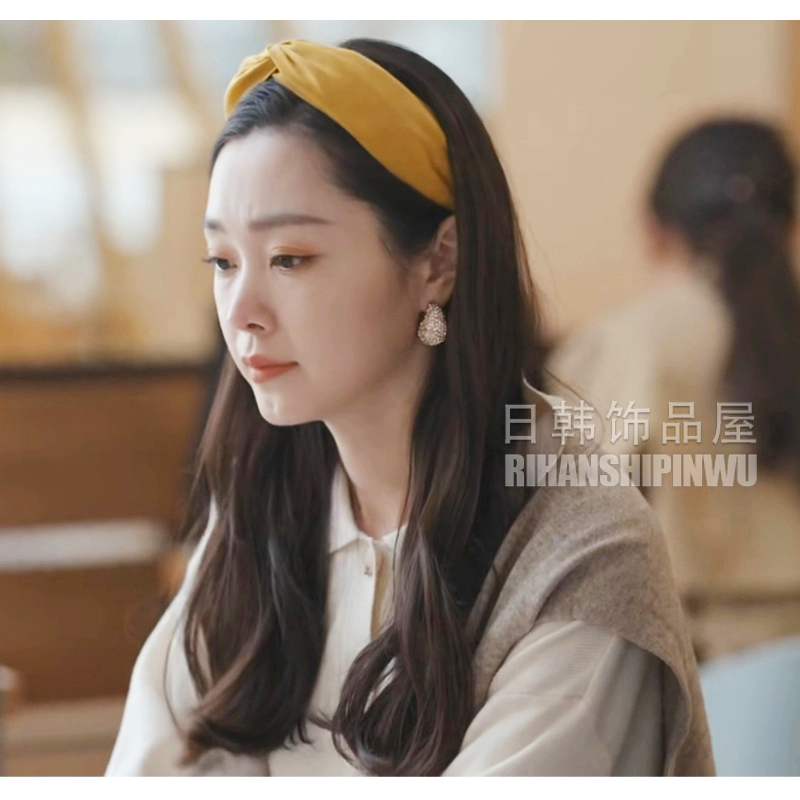 宋轶同款发箍高颅顶戴希希爱的理想生活黄色发饰女春季发卡显脸小黄色