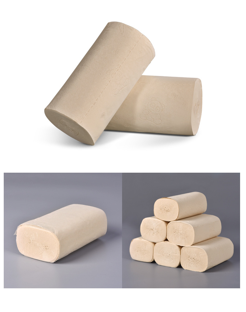 功夫本色无芯卷纸10卷提卫生纸家用本色纸巾厕纸擦手纸