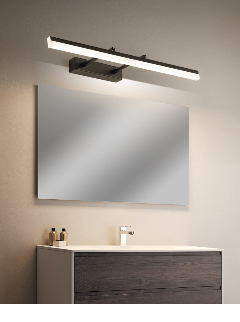 镜前灯卫生间led免打孔镜柜专用魅扣浴室卫浴三色化妆灯梳妆简约壁灯