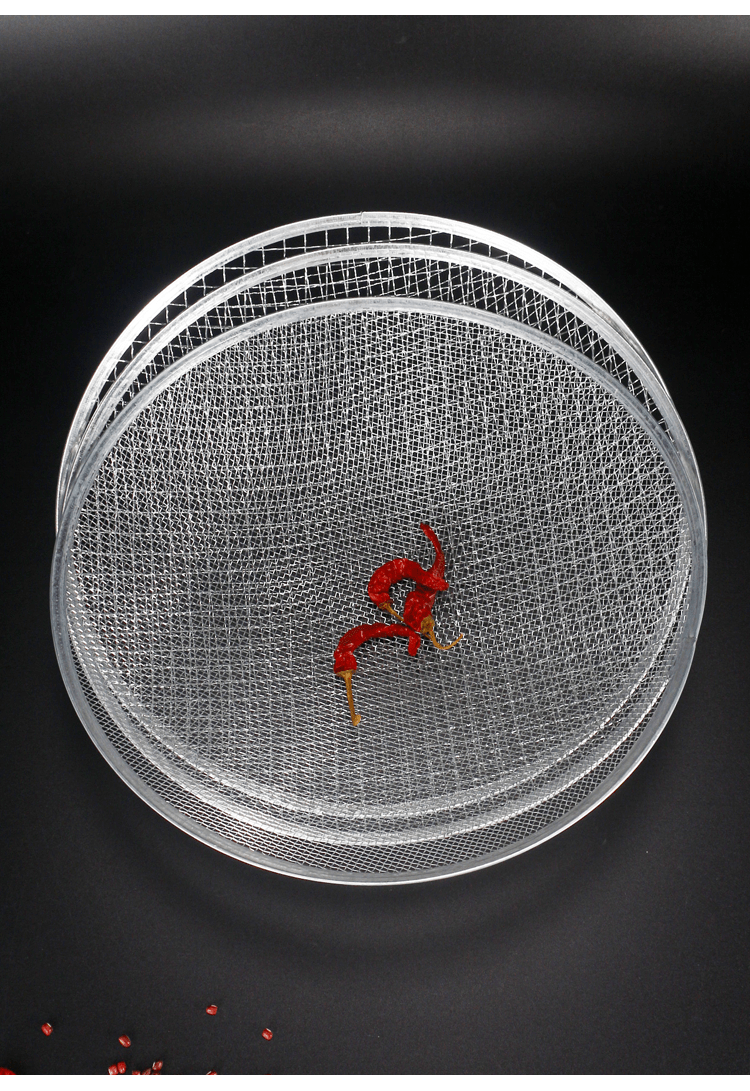 筛子网沙子筛土过滤家用铁丝圆形厨房餐厅筛网园艺大筛分样 圆底微粗