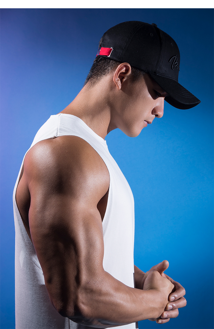 barbro定制运动休闲黑白弯檐鸭舌帽男潮健身遮阳棒球帽ins帽子女墨斗