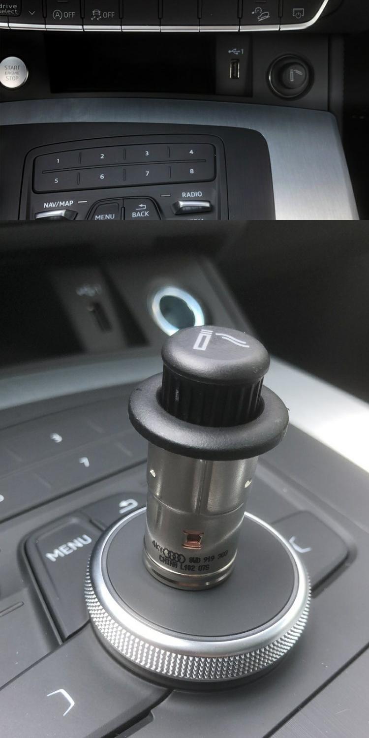 适用于奥迪全系a4la6lq5la3q2q3车载点烟器插头点烟器装饰盖0816年款