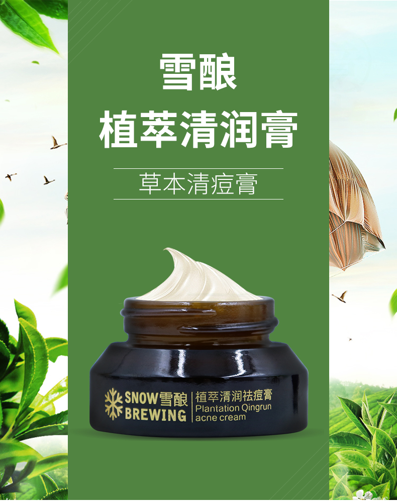 雪酿【雪酿植萃清润膏】银丹草本百叶霜净痘膏净痘印坑粹 1瓶【无优惠