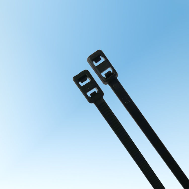 黑色双头尼龙扎带52005300捆绑带束线带双孔双扣尼龙扎带5200mm