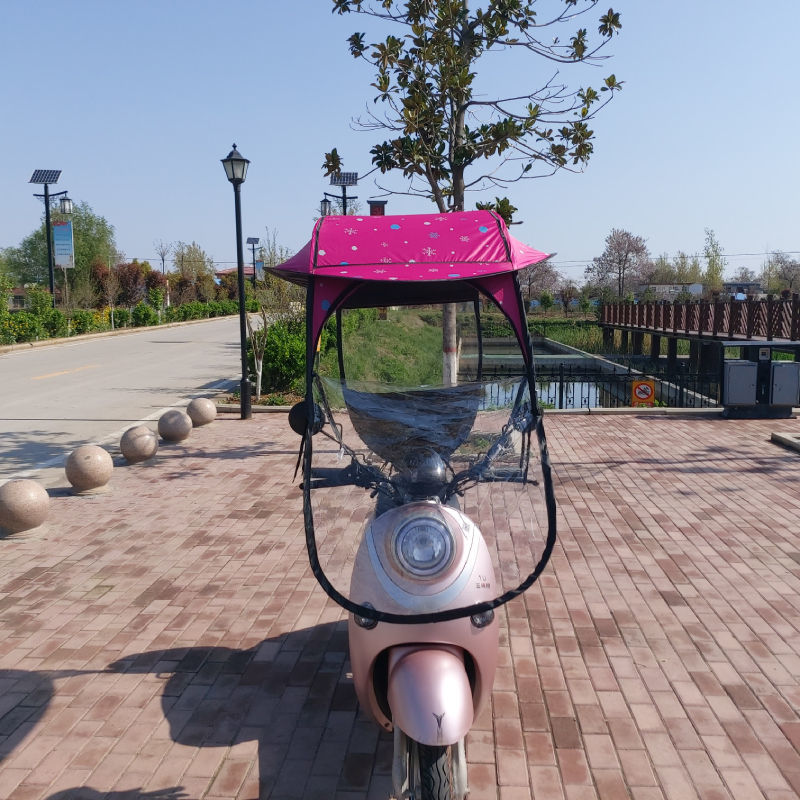 电动车雨棚蓬新款防雨防晒雨伞小型电瓶车防晒罩电瓶车遮雨棚简易款