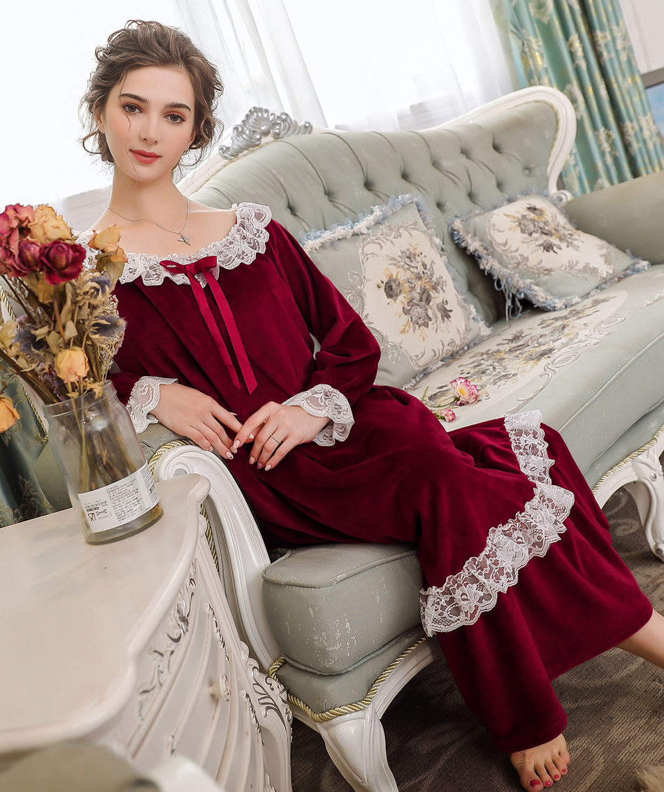 波迷娜(bomina)家居服/睡衣 波迷娜(bomina)宫廷风仙女睡衣复古蕾丝性